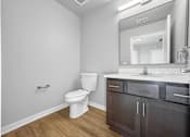 Thumbnail 11 of 26 - A bathroom with a toilet, sink, and mirror.at Hawthorne Pointe, Bondurant  