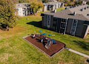 Thumbnail 22 of 30 - Aerial Playground View at Hamlet Apartments, West Des Moines, IA