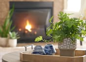 Thumbnail 3 of 15 - a living room with a coffee table and a fireplace at The Winhall of Williams Pointe Apartments, Waukee, 50263