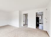Thumbnail 30 of 49 - A large empty room with a doorway leading to another room.