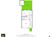 Thumbnail 37 of 41 - A floor plan of a house with a kitchen, dining area, and living room.