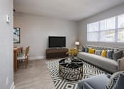Thumbnail 9 of 21 - a living room with a couch and a television