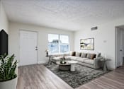 Thumbnail 10 of 18 - our apartments offer a living room with a couch and a coffee table