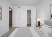 Thumbnail 11 of 17 - a bedroom with a bed and a closet