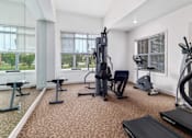 Thumbnail 14 of 35 - Gym with a exercise bike at Encore Townhomes, Utica