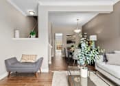 Thumbnail 20 of 35 - Spacious Living Room With Private Balcony at Encore Townhomes, Utica, MI
