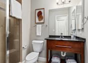Thumbnail 26 of 35 - Bathroom With Storage at Encore Townhomes, Michigan