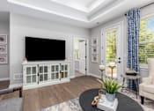 Thumbnail 21 of 38 - Stylish Tv Cabinet In Living Room at Encore at West Valley, White Lake, 48386