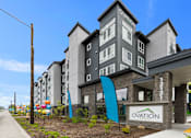 Thumbnail 1 of 66 - Building entrance with Ovation at Paine Field signage in Everett, WA