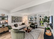 Thumbnail 31 of 43 - Living Room with Couch at Solera Apartments, Washington