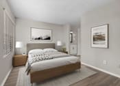 Thumbnail 2 of 67 - A bedroom with a large bed and two nightstands.