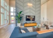 Thumbnail 20 of 53 - a living room with couches and a table and a televisionat The View at Blue Ridge Commons Apartments, Roanoke, 24017