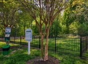 Thumbnail 7 of 16 - a tree in a park with a sign in front of it