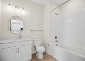 Thumbnail 27 of 47 - Featured A1 Floor Plan Bathroom Design with Bathtub and Vanity Feature Centro at Pine Nash, NC