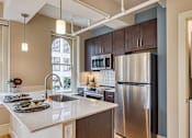 Thumbnail 6 of 16 - Kitchen at Stumpf Flats Apartments in Richmond Va