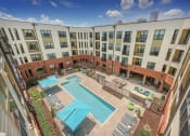 Thumbnail 2 of 55 - Aerial View Of Pool at The Lincoln Apartments, North Carolina