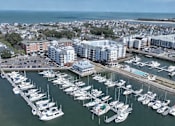 Thumbnail 1 of 45 - A marina filled with lots of boats.