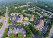 Thumbnail 45 of 45 - A bird's eye view of a residential neighborhood with houses and streets.