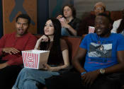 Thumbnail 30 of 60 - a group of people sitting in a movie theater eating popcorn at Proximity at ODU in VA 23508