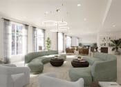 Thumbnail 16 of 47 - a living room with couches and chairs and a table at The Port at East Beach Apartments and Marina, Virginia, 23518