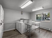 Thumbnail 6 of 18 - A white kitchen with a window and a sink.
