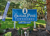 Thumbnail 34 of 34 - A Sugar Pine Townhomes sign with a phone number on it.
