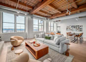 Thumbnail 7 of 22 - Gorgeous Living Room at Shorehaus Lofts Apartments, Cleveland, OH, 44113