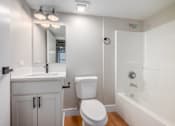Thumbnail 16 of 22 - Modern bathroom at Shorehaus Lofts Apartments, Cleveland, OH, 44113
