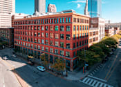 Thumbnail 4 of 22 - Aerial view of property at Shorehaus Lofts Apartments, Cleveland, OH, 44113