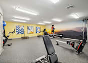 Thumbnail 22 of 33 - Fitness Center With Yoga/Stretch Area at 735 Truman, Hyde Park, Massachusetts
