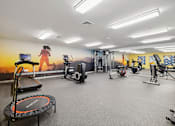 Thumbnail 23 of 33 - Fitness Center With Yoga/Stretch Area at 735 Truman, Hyde Park, Massachusetts