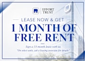 Thumbnail 8 of 8 - A sign advertising a free month of rent for signing a 13-month lease.