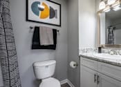 Thumbnail 6 of 20 - Bathroom With Vanity Lights at Spalding Vue, Georgia