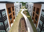 Thumbnail 19 of 27 - Aerial view of the property at The Landing Apartments, Indiana