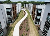 Thumbnail 18 of 27 - Aerial view of the property at The Landing Apartments, IN