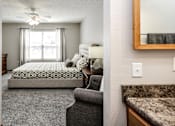 Thumbnail 31 of 46 - Bedroom With Bathroom at Standing Bear Lake, Nebraska