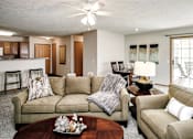 Thumbnail 28 of 46 - Living Room With Ceiling Fan at Standing Bear Lake, Omaha, 68164