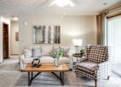 Thumbnail 47 of 70 - Living Area With Ceiling Fan at The Pointe, LaVista, NE, 68128
