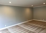 Thumbnail 25 of 43 - A room with a carpeted floor and a wall with switches.
