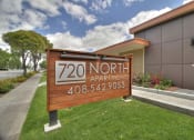 Thumbnail 1 of 38 - Welcoming Property Signage at 720 North Apartments, Sunnyvale, California