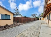 Thumbnail 26 of 38 - A sunny day in a residential area with a clear blue sky.