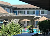 Thumbnail 22 of 30 - a view of a pool and a building with umbrellas