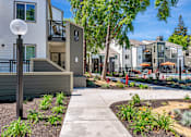 Thumbnail 39 of 41 - A modern apartment complex with a well-maintained garden in the foreground.