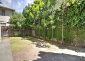 Thumbnail 9 of 51 - the backyard of a house with a fence and trees