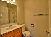 Thumbnail 17 of 35 - bathroom with large sink and shower at The Arbors at Mountain View, Mountain View