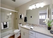 Thumbnail 60 of 80 - Custom Look Bathroom at Casa Alberta Apartments, California