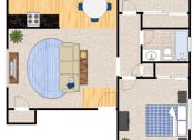 Thumbnail 17 of 17 - 2x1 Floorplan