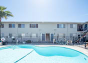 Thumbnail 19 of 32 - our apartments have a large pool and a building with a palm tree