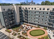 Thumbnail 6 of 62 - Front Aerial View of Building at Nuovo Apartments, Bellevue, WA