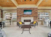 Thumbnail 9 of 9 - Patio with fireplace at Kings Landing, Kingwood, TX